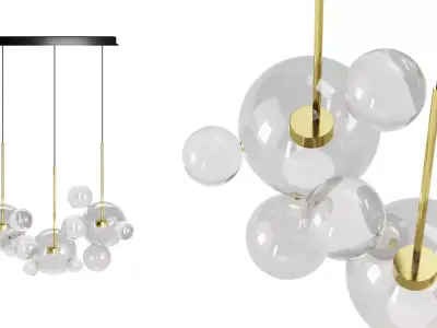 3 Bubble Pendant Light Clusters 3D model