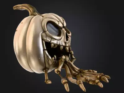 Cursed Pumpkin Fiend Low-poly 3D model