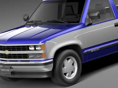 Chevrolet Silverado CrewCab 1988-1999 3D model