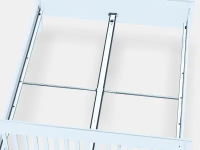IDANAS Bed frame 2 Low-poly 3D model