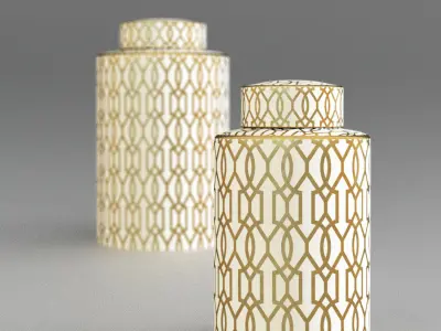 Decorative canisters 3D model