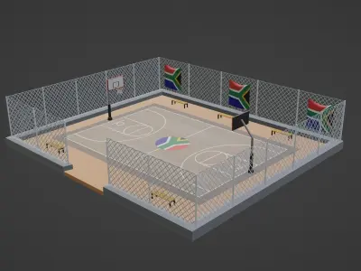 Basketball Stadium - South Africa Low-poly 3D model