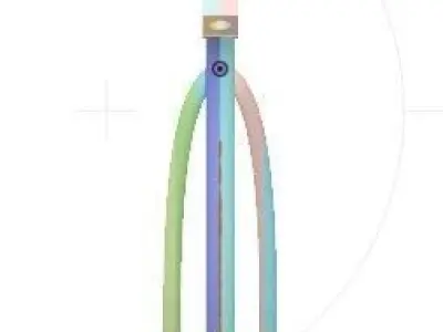 3D Bicycle rainbow colored pipe with handle 3D model