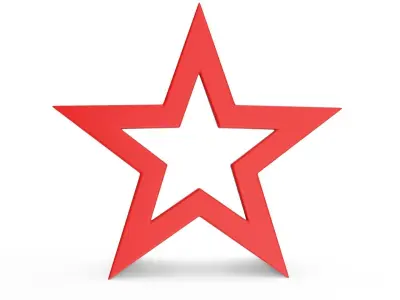 Red Star Low-poly 3D model