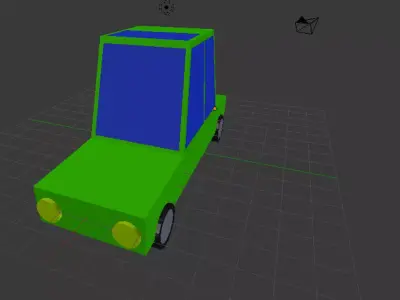Cartoon Car 3D model 36