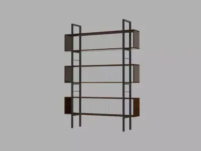 Bookcase with four shelves Free 3D model
