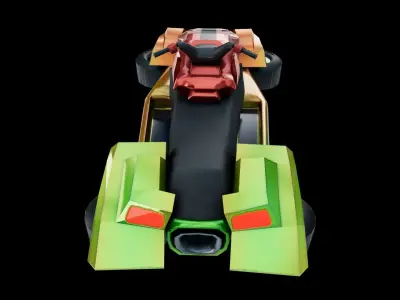 Jetski car concept Low-poly 3D model
