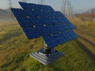 Scifi Solar Panel  3D model