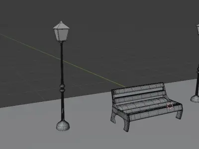 Low poly street light for environment creation  Free low-poly 3D model