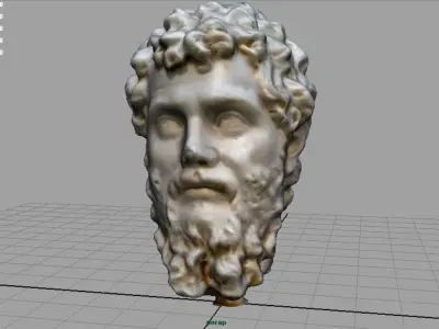 Septimius Severus Bust Low-poly 3D model