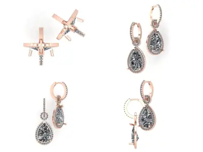 Earrings bi 23 3D print model