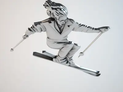 bas skier 3D print model