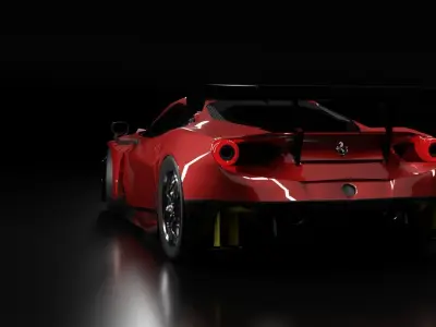 Ferrari Evo 2020 Low-poly 3D model