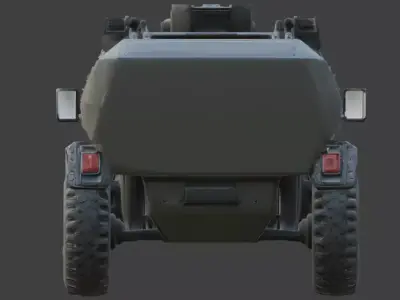 Luxury Tactical Armored Military Car 3D Model Low-poly 3D model