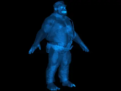 Police Gorilla - Ape Cop  3D model