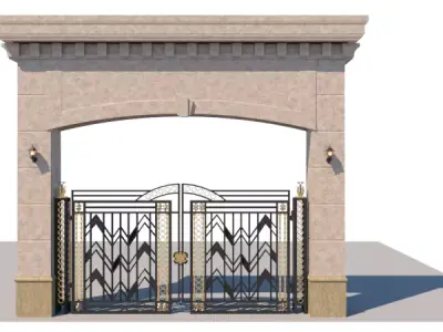 Main Gate 3D Model Low-poly 3D model