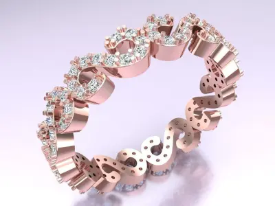 Diamond Ring - Womens Rings - N417357 3D print model