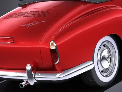 Volkswagen Karmann Ghia Cabrio 1955-1974 VRAY  3D model