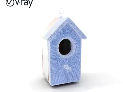 Rustic Wooden Birdhouse Model Pack Low-poly 3D model