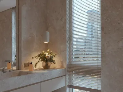 Highrise apartment bathroom 3D model