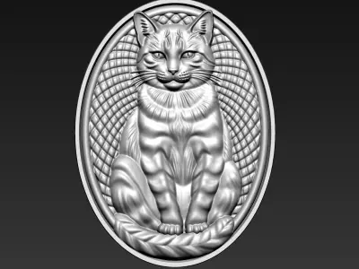 Cat Pendant A85 3D print model