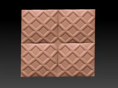 3D WALLPANEL 600MM x 600MM 3D model 4