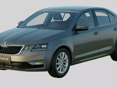 Skoda Octavia 2019 Base Model Low-poly 3D model