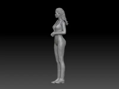 Formula one RACE GIRL PITSTOP RED 3D print model