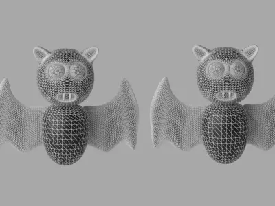 Cartoon Bat 3D model