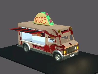 Food truck deadpool marvel legends 3D print model