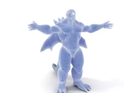 Demon Monster Character Model Pack for Production Rendering Low-poly 3D model