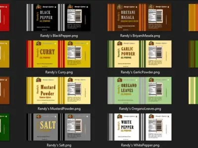 Spices Collection bottle of rub 3D model