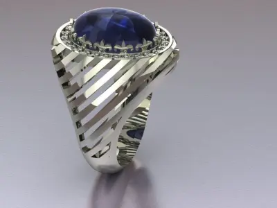 Men Silver Ring 3D print model purchase