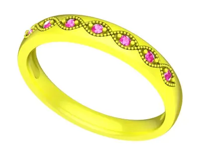 A5318 Art Diamond Women Ring 3D print model