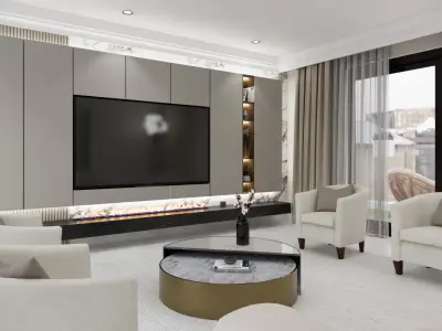 african style livinroom 3D model
