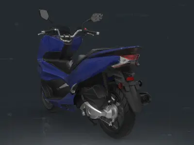 scooter Electric car Low-poly 3D model