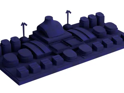 Monicadisplaystudio Jewelry Stand Vol 10 with 5 color 3D model