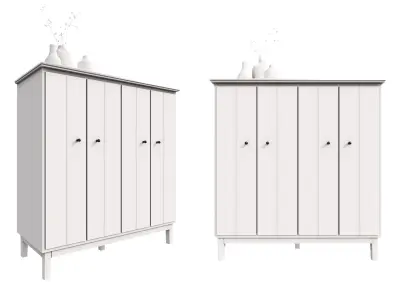 Ikea Wardrobe with folding doors Low-poly 3D model
