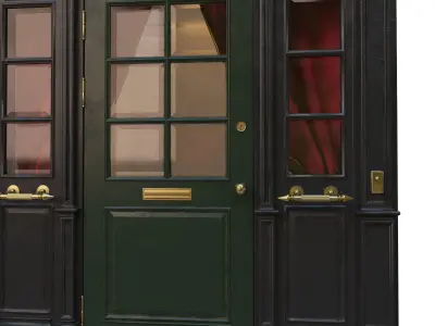 Entrance classic door 11 3D model