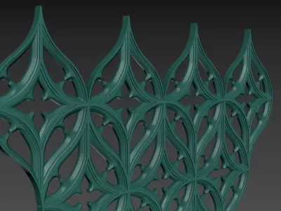 Seamless Gothic pattern 2 3D print model