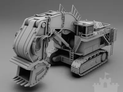 Mining Excavator 3D print model