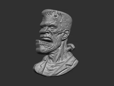frankenstein monaster head cnc model 3D print model