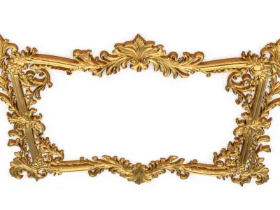 Plaster decorative frame ornament 06 3D model