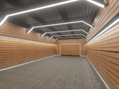 Car studio interior 3D model