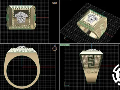 Anillo Medusa 3D print model