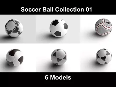 Soccer Ball  Collection 01 3D Model Pack