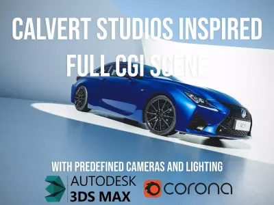 Calvert Studios full CGI studio for automotive rendering 3D model