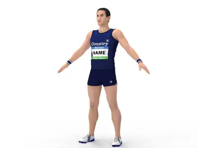 Athlete Runner 3D model