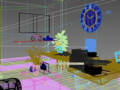 Mini Office Design 3D model