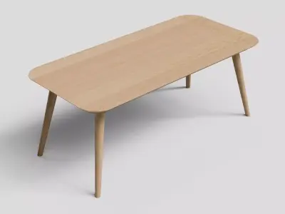 Wood Dining Table 3D model
